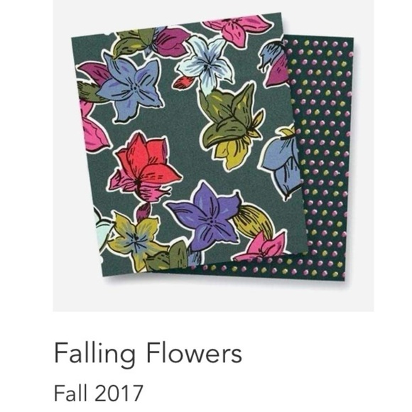 VERA BRADLEY Falling Flowers HADLEY Bag Crossbody Satchel Tech Green Pink 2017 - Picture 14 of 14